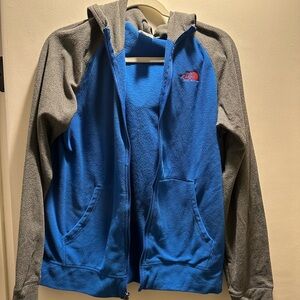 The North Face Blue and Gray Fleece Jacket